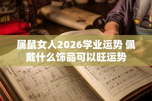 属鼠女人2026学业运势 佩戴什么饰品可以旺运势