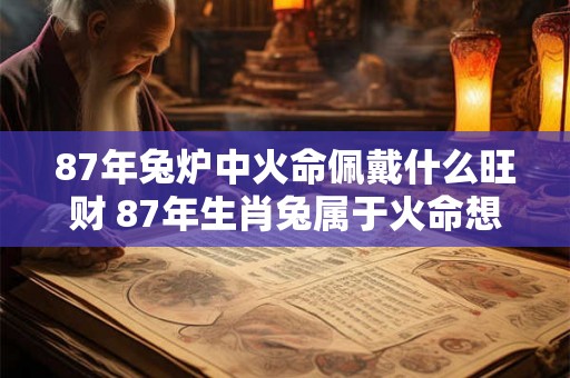 87年兔炉中火命佩戴什么旺财 87年生肖兔属于火命想要旺财该佩戴哪些物品