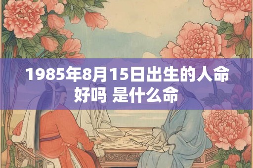 1985年8月15日出生的人命好吗 是什么命
