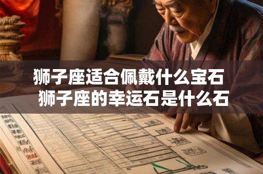 狮子座适合佩戴什么宝石  狮子座的幸运石是什么石