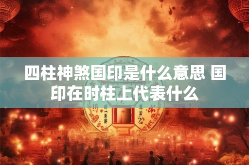 四柱神煞国印是什么意思 国印在时柱上代表什么 四柱神煞国印是什么意思 国印在时柱上代表什么
