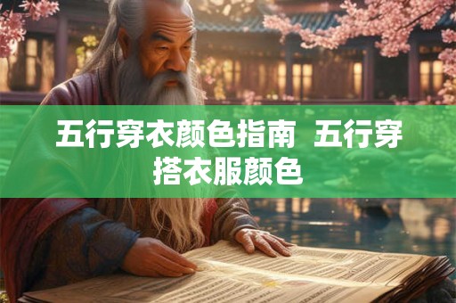 五行穿衣颜色指南  五行穿搭衣服颜色
