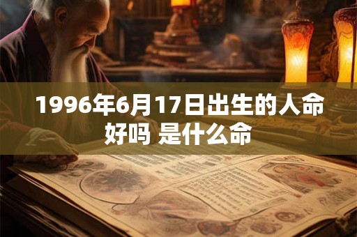 1996年6月17日出生的人命好吗 是什么命