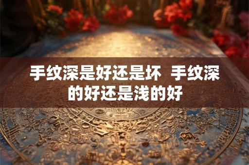 手纹深是好还是坏  手纹深的好还是浅的好