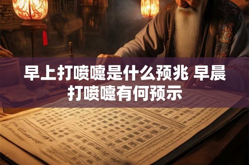 早上打喷嚏是什么预兆 早晨打喷嚏有何预示 早上打喷嚏是什么预兆 早晨打喷嚏有何预示