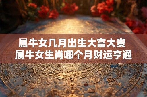 属牛女几月出生大富大贵 属牛女生肖哪个月财运亨通