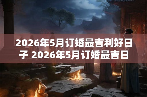 2026年5月订婚最吉利好日子 2026年5月订婚最吉日