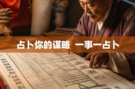 占卜你的谋略  一事一占卜