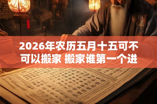 2026年农历五月十五可不可以搬家 搬家谁第一个进门