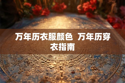 万年历衣服颜色  万年历穿衣指南