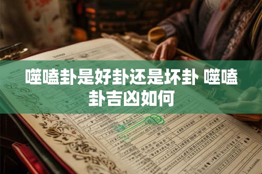 噬嗑卦是好卦还是坏卦 噬嗑卦吉凶如何
