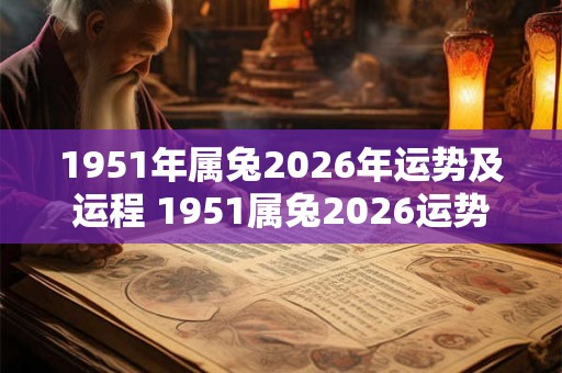 1951年属兔2026年运势及运程 1951属兔2026运势如何