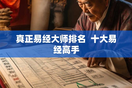 真正易经大师排名  十大易经高手