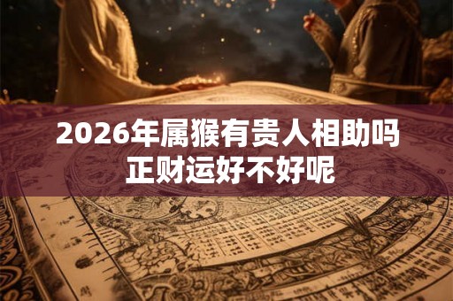 2026年属猴有贵人相助吗 正财运好不好呢