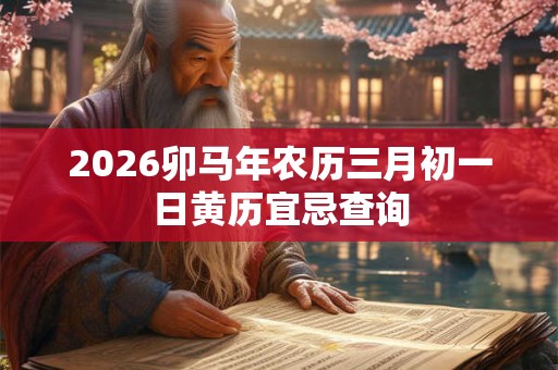 2026卯马年农历三月初一日黄历宜忌查询