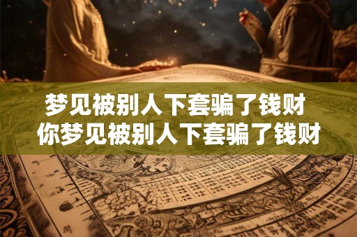 梦见被别人下套骗了钱财 你梦见被别人下套骗了钱财是代表什么含义 梦见被别人下套骗了钱财 你梦见被别人下套骗了钱财是代表什么含义