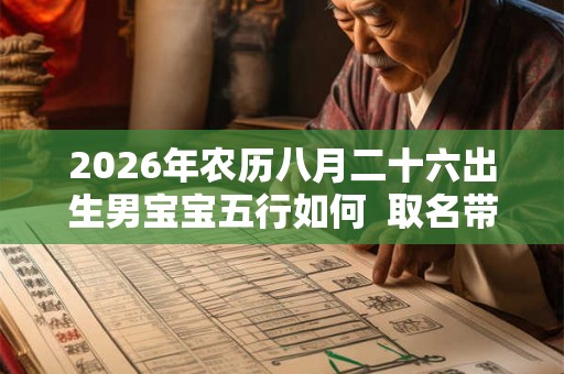2026年农历八月二十六出生男宝宝五行如何  取名带什么字好