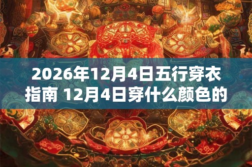 2026年12月4日五行穿衣指南 12月4日穿什么颜色的衣服
