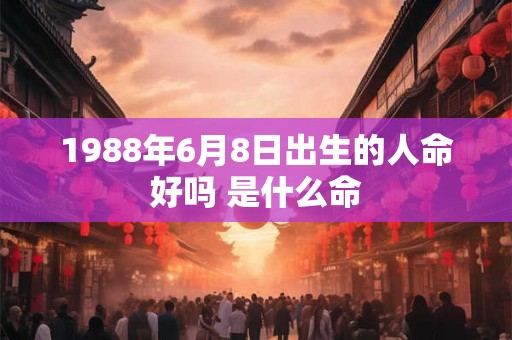 1988年6月8日出生的人命好吗 是什么命