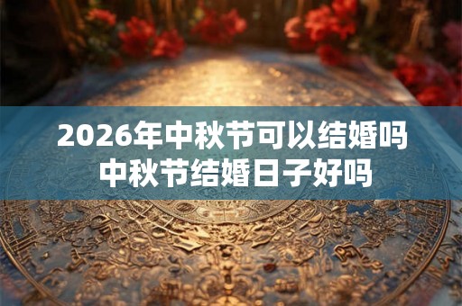 2026年中秋节可以结婚吗 中秋节结婚日子好吗 2026年中秋节可以结婚吗 中秋节结婚日子好吗