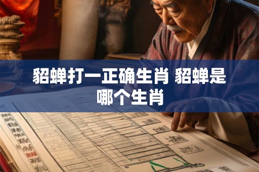 貂蝉打一正确生肖 貂蝉是哪个生肖