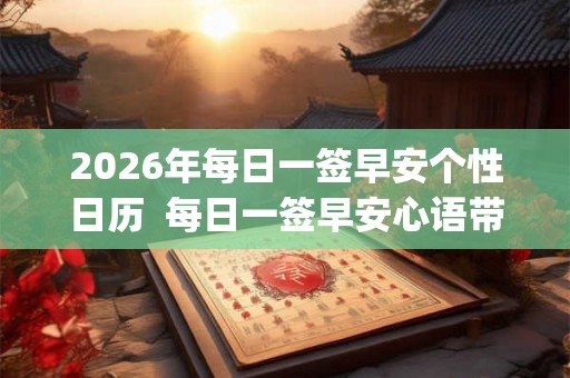 2026年每日一签早安个性日历  每日一签早安心语带日期app