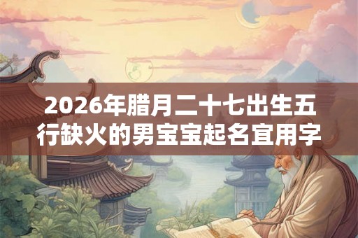 2026年腊月二十七出生五行缺火的男宝宝起名宜用字