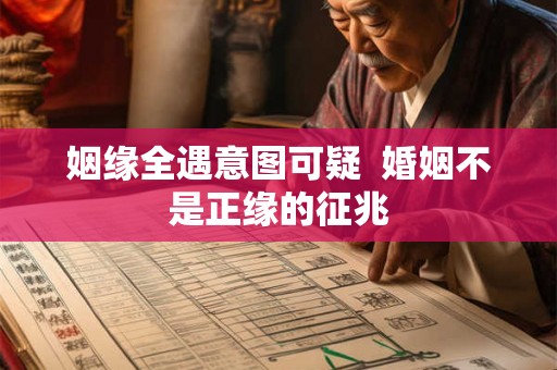 姻缘全遇意图可疑 婚姻不是正缘的征兆 姻缘全遇意图可疑 婚姻不是正缘的征兆