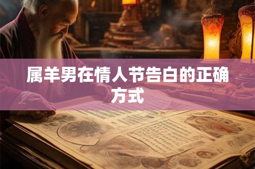 属羊男在情人节告白的正确方式 属羊男在情人节告白的正确方式