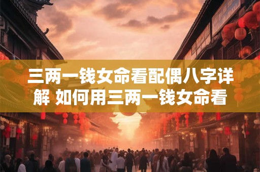 三两一钱女命看配偶八字详解 如何用三两一钱女命看八字配偶