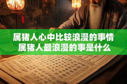 属猪人心中比较浪漫的事情 属猪人最浪漫的事是什么 属猪人心中比较浪漫的事情 属猪人最浪漫的事是什么