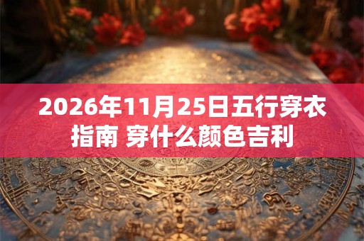2026年11月25日五行穿衣指南 穿什么颜色吉利