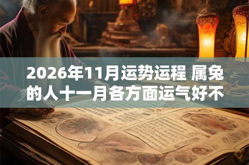 2026年11月运势运程 属兔的人十一月各方面运气好不好
