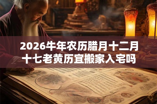 2026牛年农历腊月十二月十七老黄历宜搬家入宅吗