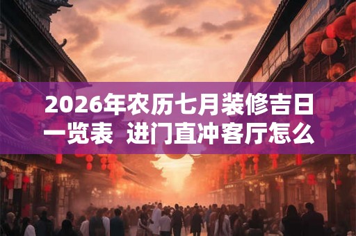 2026年农历七月装修吉日一览表  进门直冲客厅怎么装修