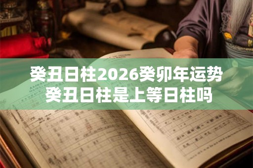 癸丑日柱2026癸卯年运势 癸丑日柱是上等日柱吗
