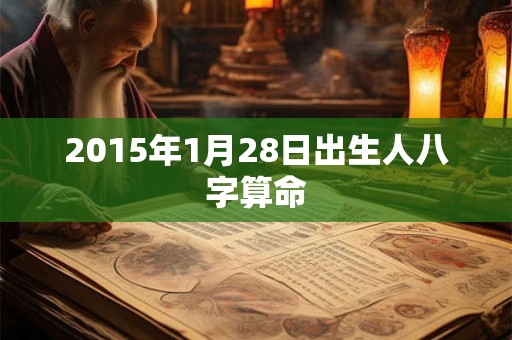 2015年1月28日出生人八字算命