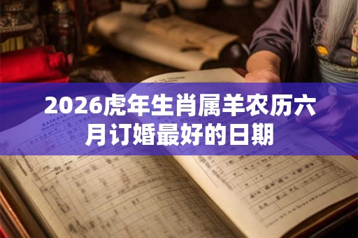 2026虎年生肖属羊农历六月订婚最好的日期 2026虎年生肖属羊农历六月订婚最好的日期