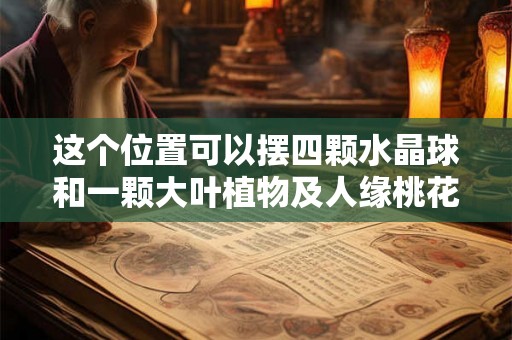 这个位置可以摆四颗水晶球和一颗大叶植物及人缘桃花瓶插上九枝红花