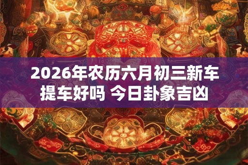 2026年农历六月初三新车提车好吗 今日卦象吉凶