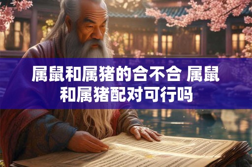 属鼠和属猪的合不合 属鼠和属猪配对可行吗