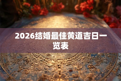 2026结婚最佳黄道吉日一览表