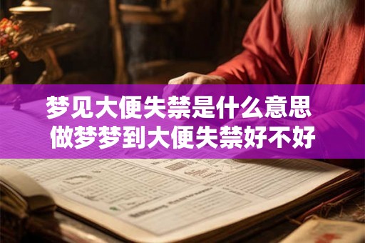 梦见大便失禁是什么意思 做梦梦到大便失禁好不好