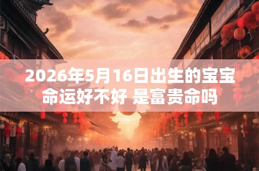 2026年5月16日出生的宝宝命运好不好 是富贵命吗