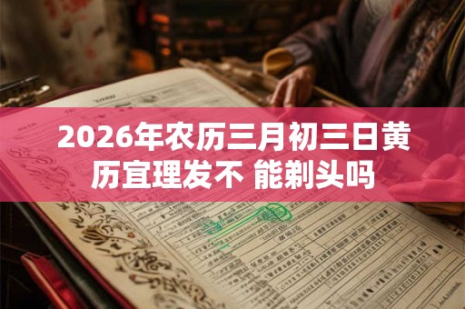 2026年农历三月初三日黄历宜理发不 能剃头吗