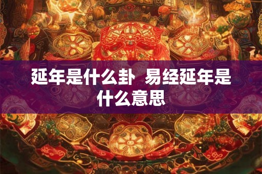 延年是什么卦  易经延年是什么意思