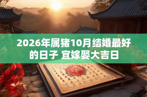 2026年属猪10月结婚最好的日子 宜嫁娶大吉日 2026年属猪10月结婚最好的日子 宜嫁娶大吉日