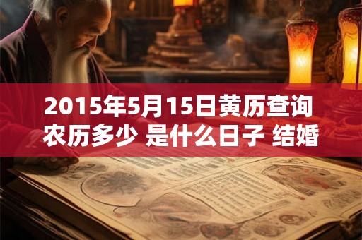 2015年5月15日黄历查询 农历多少 是什么日子 结婚吉时