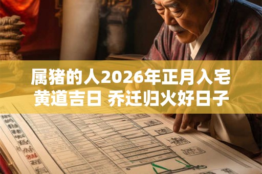 属猪的人2026年正月入宅黄道吉日 乔迁归火好日子