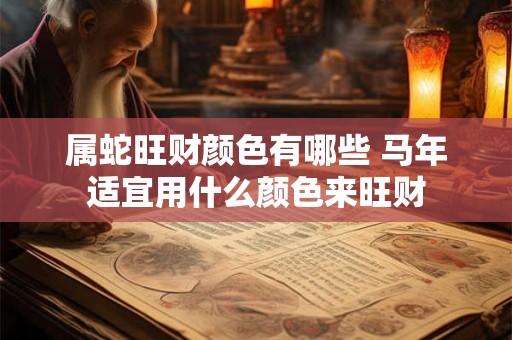 属蛇旺财颜色有哪些 马年适宜用什么颜色来旺财